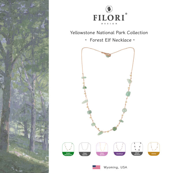 Forest Elf Natural Tumbled Crystal Necklace