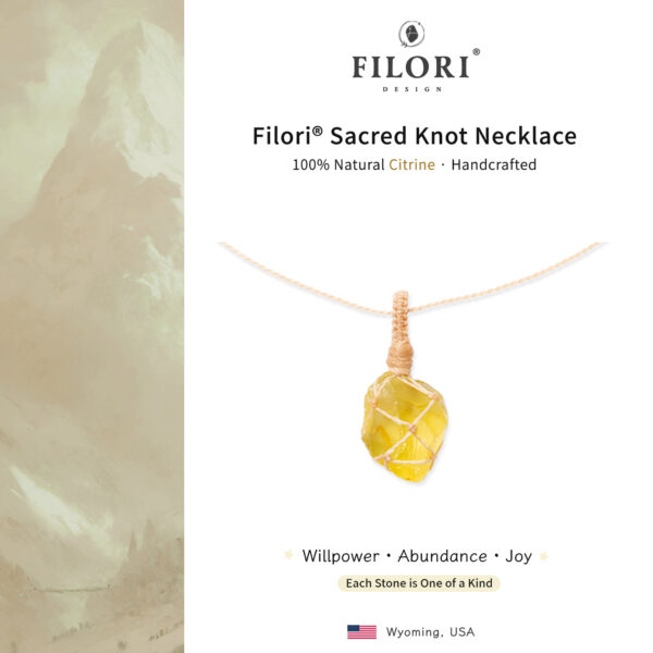 Sacred Knot Pendant Necklaces · Natural Citrine