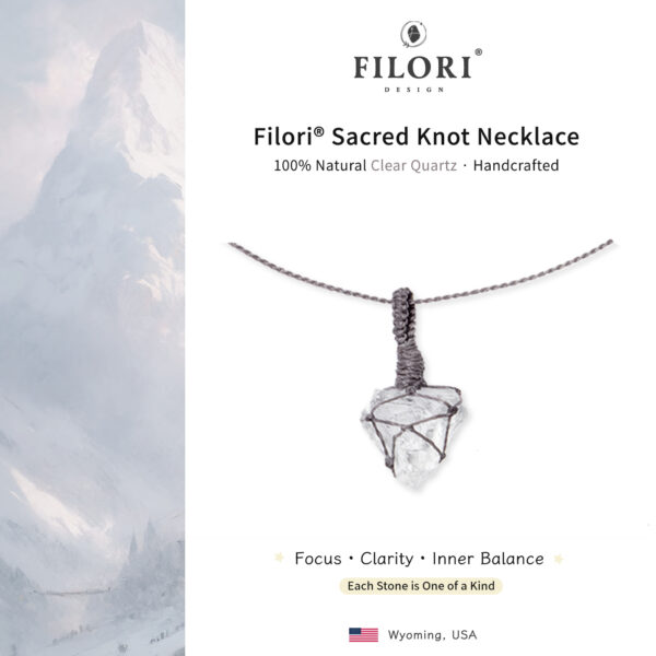 Sacred Knot Pendant Necklaces · Natural Clear Quartz