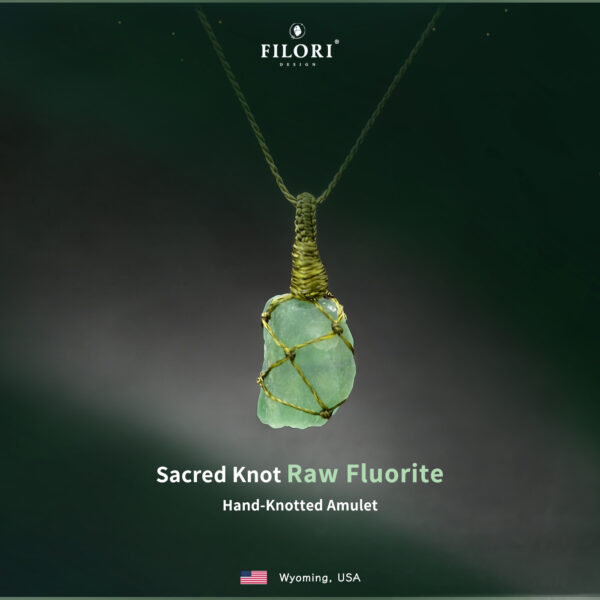 Sacred Knot Pendant Necklaces · Natural Fluorite