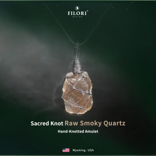 Sacred Knot Pendant Necklaces · Natural Smoky Quartz
