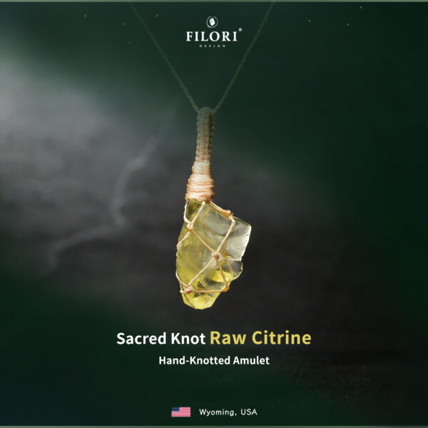 Sacred Knot Pendant Necklaces · Natural Citrine