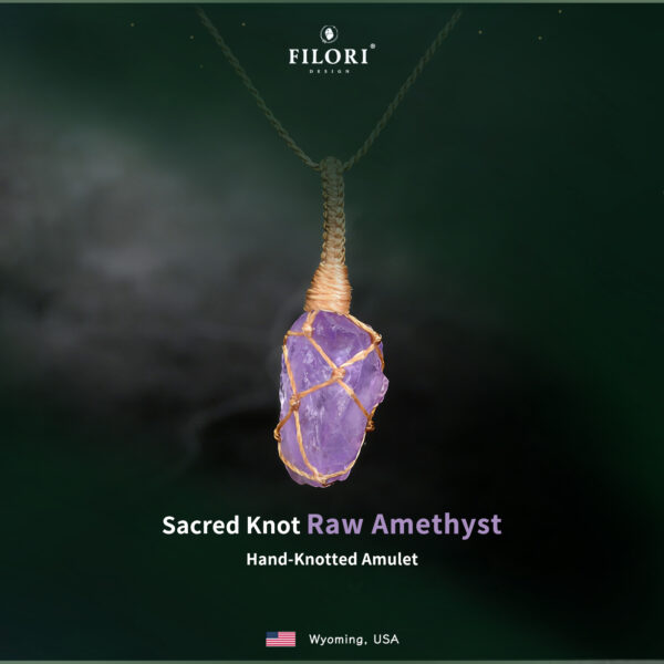Sacred Knot Pendant Necklaces · Natural Amethyst