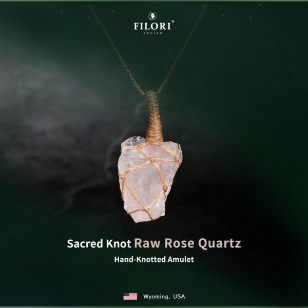 Sacred Knot Pendant Necklaces · Natural Rose Quartz