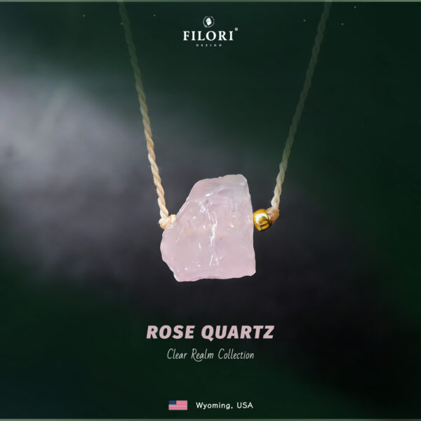 Clear Realm Necklace · Natural Rose Quartz