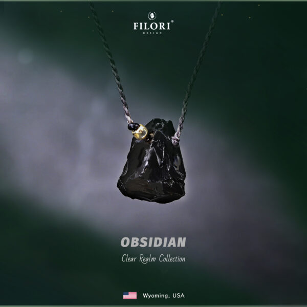 Clear Realm Necklace · Natural Obsidian