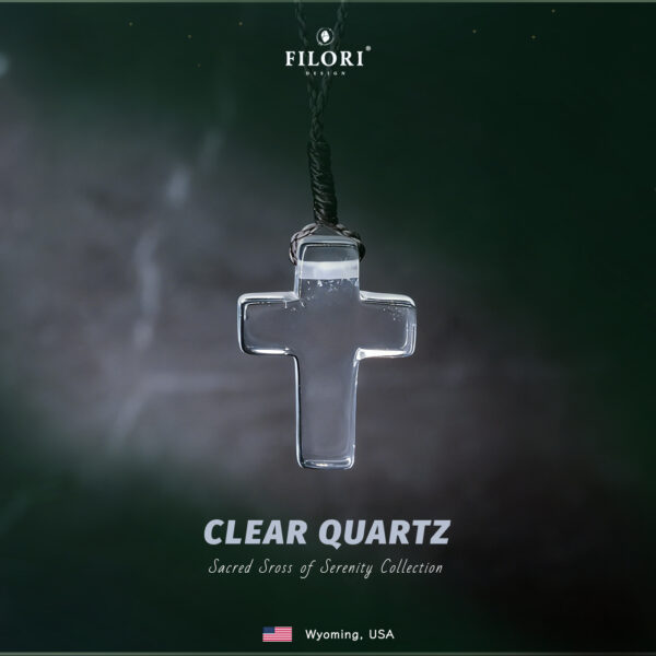 Sacred Cross of Serenity Necklace · Natural Clear Quartz