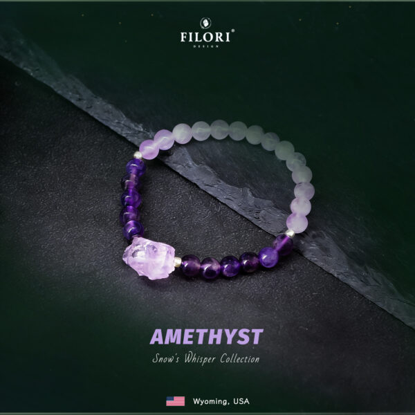 Snow’s Whisper Bracelets – Amethyst