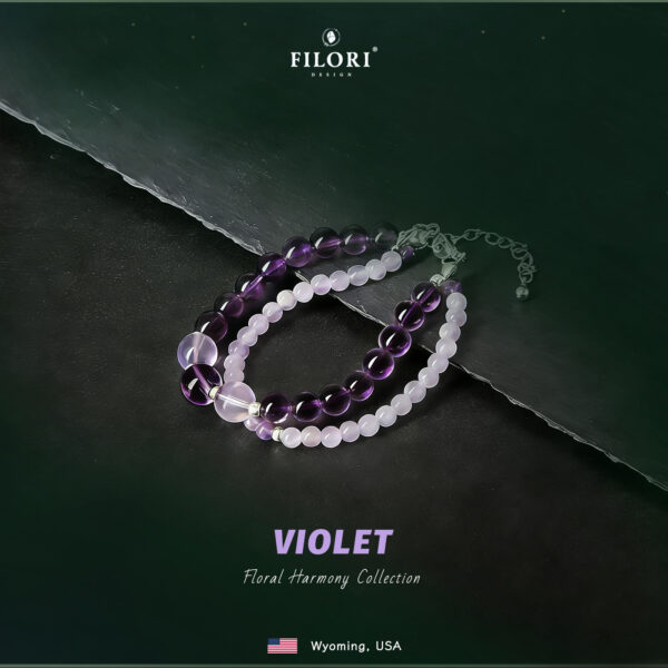 Floral Harmony Bracelet – Amethyst