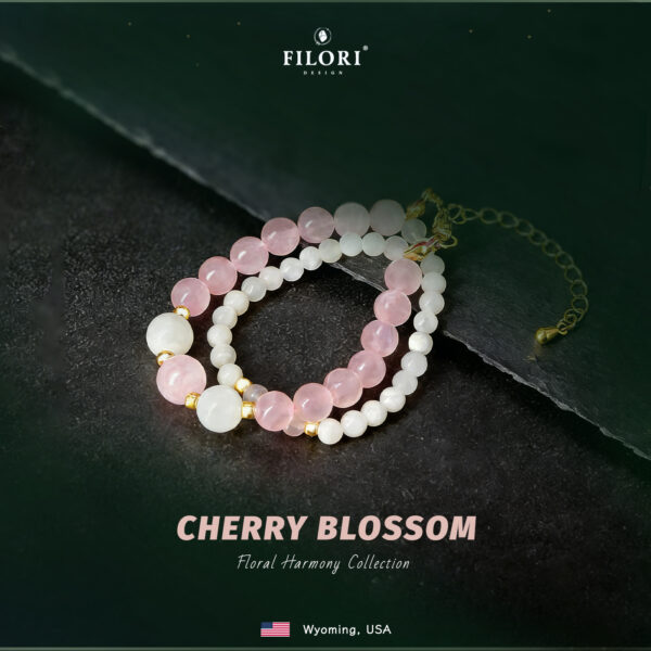 Floral Harmony Bracelet – Rose Quartz