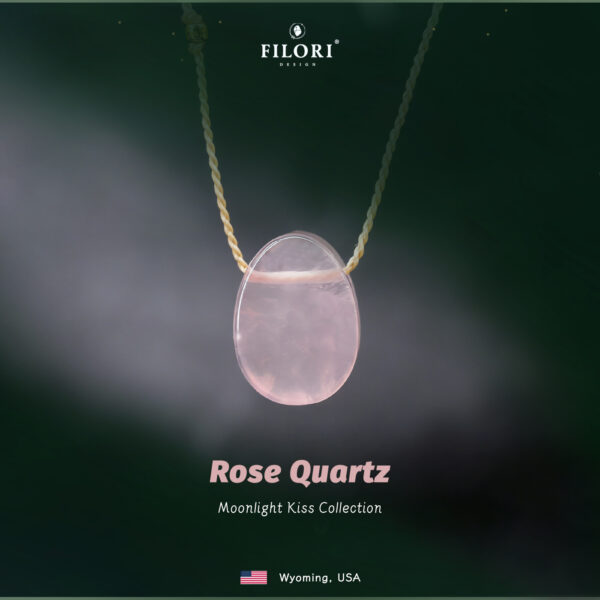 Moonlight Kiss Necklace – Natural Rose Quartz