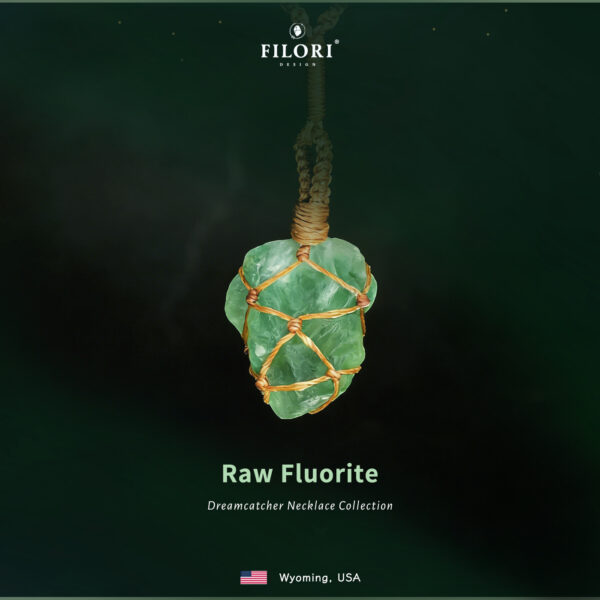 Dreamcatcher Natural Crystal Necklaces – Green Fluorite