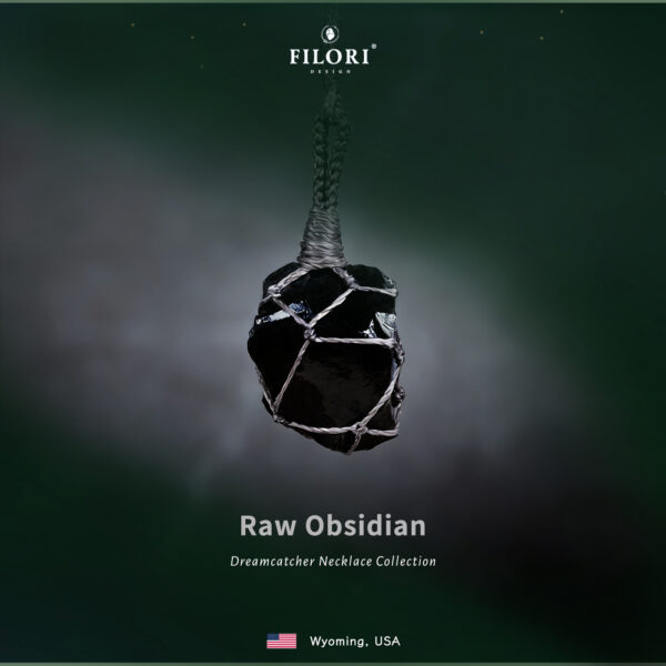 Dreamcatcher Natural Crystal Necklaces – Obsidian