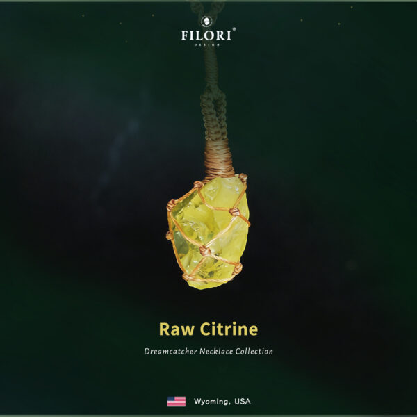 Dreamcatcher Natural Crystal Necklaces – Citrine
