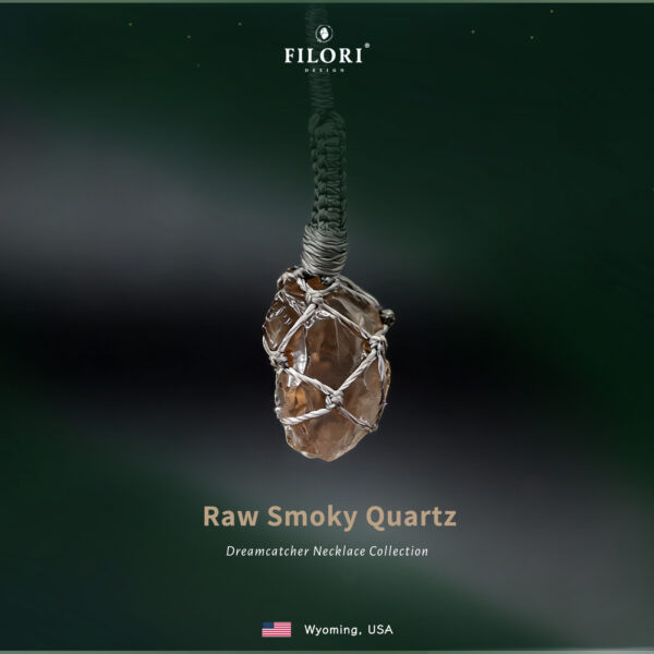 Dreamcatcher Natural Crystal Necklaces – Smoky Quartz