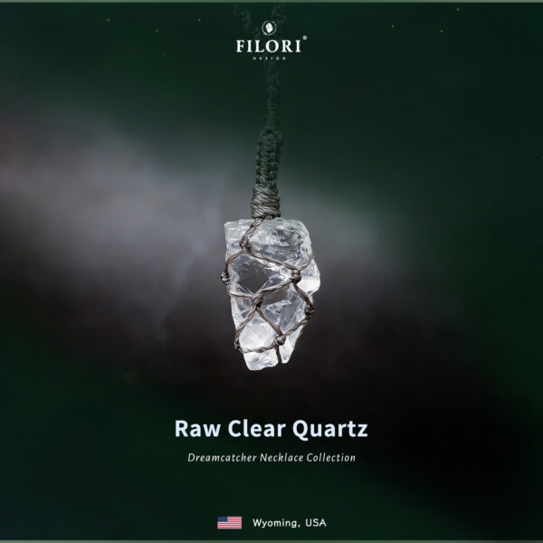 Dreamcatcher Natural Crystal Necklaces – Clear Quartz